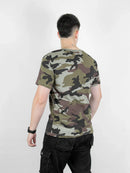 Camiseta Camuflada Bege manga curta deserto Esporte Academia Caça e Pesca