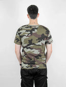 Camiseta Camuflada Bege manga curta deserto Esporte Academia Caça e Pesca