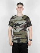 Camiseta Camuflada Bege manga curta deserto Esporte Academia Caça e Pesca