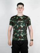 Camiseta Camuflada Personalizada Militar Masculina Dry Fit Manga Curta Tática Esporte Academia Caça e Pesca