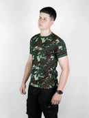 Camiseta Camuflada Personalizada Militar Masculina Dry Fit Manga Curta Tática Esporte Academia Caça e Pesca