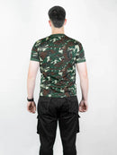 Camiseta Camuflada Personalizada Militar Masculina Dry Fit Manga Curta Tática Esporte Academia Caça e Pesca