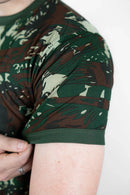 Camiseta Camuflada Personalizada Militar Masculina Dry Fit Manga Curta Tática Esporte Academia Caça e Pesca