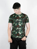 Camiseta Camuflada Personalizada Militar Masculina Dry Fit Manga Curta Tática Esporte Academia Caça e Pesca
