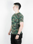 Camiseta Masculina Militar Camuflado Digital Verde