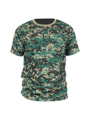 Camiseta Masculina Militar Camuflado Digital Verde