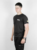 Kit 3 Camisetas Segurança Uniforme Empresa Fardamento Farda Camisa Manga Curta Preta Logo