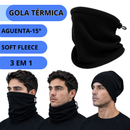 Gola Tática 3 em 1 Balaclava Cachecol e Touca em fleece soft confort com ajuste