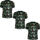 Kit 3 Camisetas Camufladas Personalizadas Militar Masculina Dry Fit Manga Curta Tática Esporte Academia Caça e Pesca