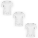 Kit 3 Camisetas Brancas Lisa malha PV Premium