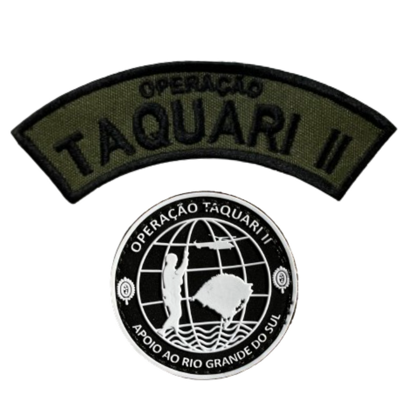 Kit Brevê Operação Taquari 2 e manicaca da Operação Taquari 2 em baixa luminosidade