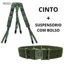 Kit Cinto NA e Suspensório Exército Brasileiro Verde