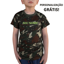 Camiseta Camuflada Infantil personalizada em bordado de Alta Qualidade