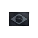Patch Bandeira do Brasil Emborrachado EB Colorida e Preto e branco
