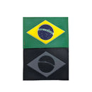 Patch Bandeira do Brasil Emborrachado EB Colorida e Preto e branco