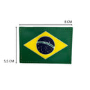 Patch Bandeira do Brasil Emborrachado EB Colorida e Preto e branco