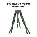 Suspensório Militar de Serviço Com Bolsos de apoio com botão de presão