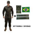 Kit Farda Modelo Novo + Novas Divisas do Exército Brasileiro
