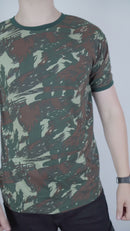 Camiseta Camuflada PREMIUM Personalizada Militar Masculina PV Manga Curta Tática Esporte Academia Caça e Pesca