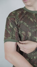 Camiseta Camuflada Personalizada Militar Masculina DryFit LISANEW Manga Curta Tática Esporte Academia Caça e Pesca