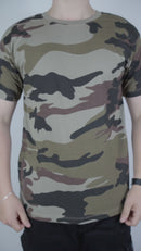 Camiseta Camuflada Bege manga curta deserto Esporte Academia Caça e Pesca