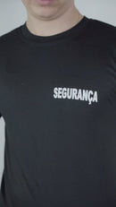 Kit 3 Camisetas Segurança Uniforme Empresa Fardamento Farda Camisa Manga Curta Preta Logo